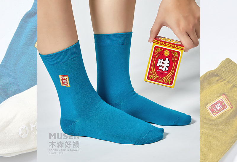 台灣印象刺繡襪-味精(多色)